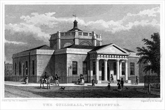 The Guildhall, Westminster, London, 1828.Artist: M Barrenger
