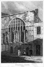 Guildhall Chapel, City of London, 1815.Artist: H Hobson