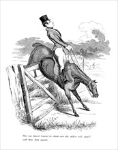 Equestrian cartoon, 19th century. Artist: Unknown