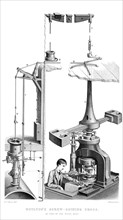 Boulton's Screw Coining Press, As Used in the Royal Mint, 1866.Artist: Joseph Wilson Lowry