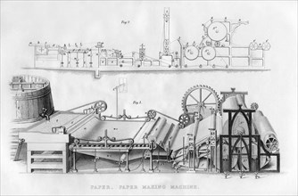 Paper making machine, 1866. Artist: Unknown