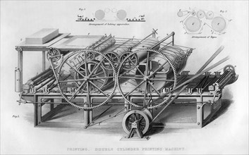 Double cylinder printing machine, 1866. Artist: Unknown