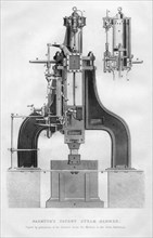 Nasmyth's patent steam hammer, 1866. Artist: Unknown