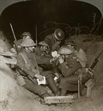 An evening in the reserve trenches at Beaumont Hamel, France, World War I, 1914-1918. Artist: Realistic Travels Publishers