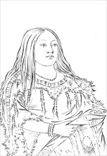 Portrait of a Native American woman, 1841.Artist: Myers and Co