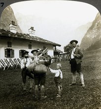 Bavarian Mountaineers, Germany.Artist: Underwood & Underwood