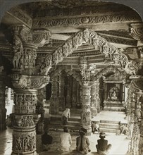 Temple of Vimal Vasahi, Mount Abu, Rajasthan, India.Artist: Underwood & Underwood