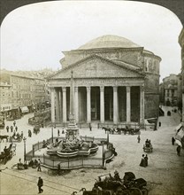The Pantheon and the Piazza della Rotunda, Rome, Italy.Artist: Underwood & Underwood