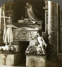 Tomb of Pope Clement XIII, St Peter's Basilica, Rome, Italy.Artist: Underwood & Underwood