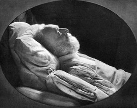 Victor Hugo, French author, on his deathbed, 22nd May 1885. Artist: Unknown