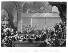 'The General Assembly of the Church of Scotland as in 1783'.Artist: T Brown