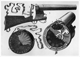 Photographic gun designed by Etienne Jules Marey, 1882 (1956). Artist: Unknown