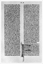 Page from a Gutenberg Bible, c1455 (1956). Artist: Unknown