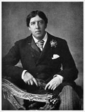 Oscar Wilde, Irish-born playwright and wit, c1891 (1956). Artist: Unknown