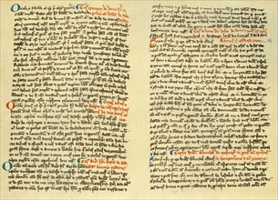 Pages from the cartulary of Osney Abbey, c1275 (1886). Artist: Unknown