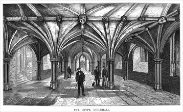 'The Crypt, Guildhall', City of London, 1886. Artist: Unknown