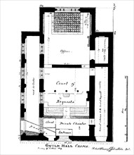 A plan of Guildhall Chapel, King Street, Cheapside, London, 1819 (1886).Artist: William Griggs