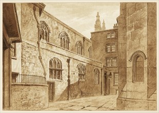 North side of Guildhall Chapel, City of London, 1886. Artist: Unknown