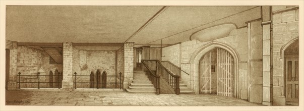 Area under Chamberlain's Court, Guildhall, City of London, 1886.Artist: William Griggs