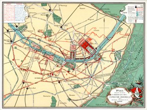 Plan of the Universal Exposition, Paris, 1889. Artist: Unknown