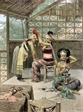 The Javanese dancers, Universal Exposition, Paris, 1889. Artist: Unknown