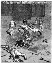 Gladiatorial combat, 1882-1884. Artist: Unknown