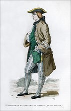 Gentleman in a hunting costume, 18th century (1882-1884). Artist: Unknown