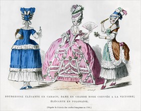 French women's fashions, 1780 (1882-1884). Artist: Unknown
