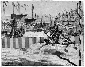 Tournament for the coronation of Louis II d'Anjou, near Calais, c1389 (1882-1884). Artist: Unknown