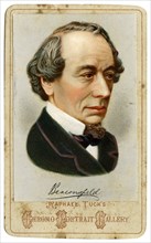 Benjamin Disraeli, 1st Earl of Beaconsfield, 19th century British Conservative politician.Artist: Raphael Tuck