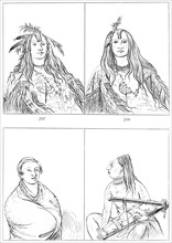 Flatheads, Nez Perces and Chinooks, 1841.Artist: Myers and Co