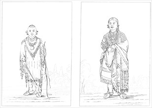 Sac and Fox Indians, 1841.Artist: Myers and Co