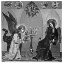 'The Annunciation', 1333 (1870). Artist: J Petot
