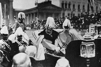 King Edward VII and Kaiser Wilhelm II in Berlin, February 1909 (1964). Artist: Unknown