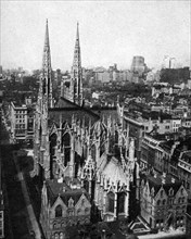 St Patrick's Cathedral, New York City, USA, c1930s. Artist: Ewing Galloway