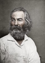 Walt Whitman, American poet, c1880s.Artist: Mathew Brady