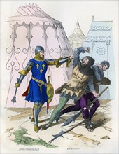 A Sergeant at Arms to the king arrests a militia looter, 1290-1330 (1882-1884). Artist: Unknown