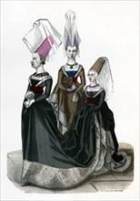 Princess and ladies in waiting, 1470 (1882-1884).Artist: Gautier