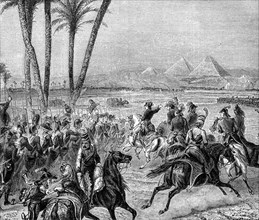 Battle of the Pyramids, 21st July 1798 (1882-1884). Artist: Unknown