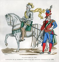 Gendarme, 1583, and captain of the 1st Company of the Enfants d'Honneur, 1596 (1882-1884). Artist: Unknown