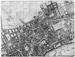 Plan of the parish of St Giles, London, 1907. Artist: Unknown