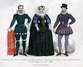 Antoine de Saint-Chamand, Seigneur de Mery, unknown lady and Henry IV of France, 1600 (1882-1884). Artist: Unknown