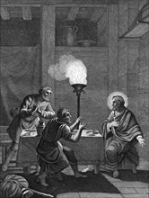 Christ and the two disciples at Emmaus, 1814. Artist: Unknown