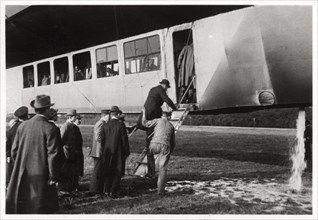 Passengers boarding Zeppelin LZ 11 'Viktoria Luise', c1912-1914 (1933). Artist: Unknown
