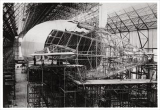 Zeppelin LZ 126 under construction, Friedrichshafen, Germany, 1924 (1933). Artist: Unknown