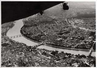 Aerial view of Basel, Switzerland, from a Zeppelin, 1928 (1933). Artist: Unknown