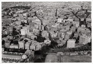 Aerial view of New Cairo, Egypt, from a Zeppelin, 1931 (1933). Artist: Unknown