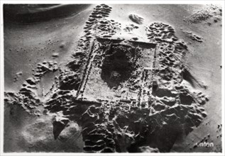Aerial view of archaeological excavations near Saqqara, Egypt, 1931 (1933). Artist: Unknown