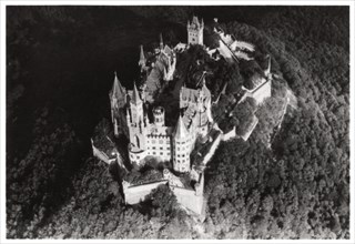 Aerial view of Hohenzollern Castle, Baden-Wurttemberg, Germany, from a Zeppelin, c1931 (1933). Artist: Unknown