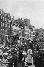 Fish market, Copenhagen, c1922. Artist: Unknown